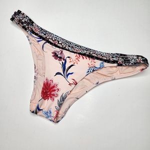 Seafolly Water Garden Pink String Side Bikini Bottom Size 12 Womens